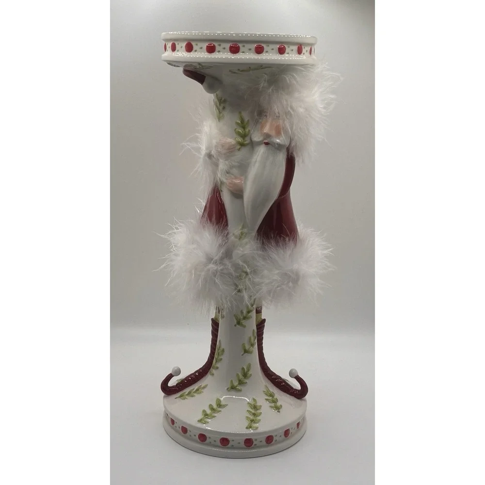 Department 56 Christmas Krinkles Peeking Santa Candlestick Patience Brewster 10